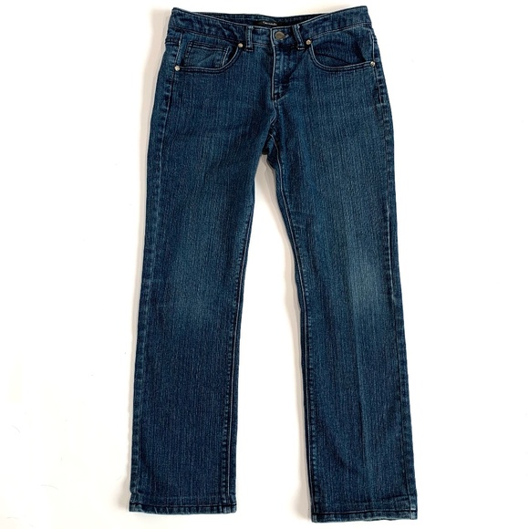 Tahari Dark Wash Straight Leg Jeans Size 6 - Picture 1 of 5